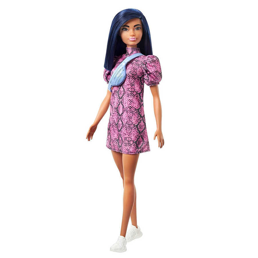 Barbie Büyüleyici Parti Bebekleri Lacivert Saçlı Pembe Elbiseli