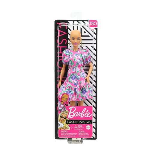 Barbie Büyüleyici Parti Bebekleri Saçsız Pembe Çiçekli Elbiseli
