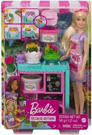 Barbie Çiçekçi Bebek ve Oyun Seti GTN58