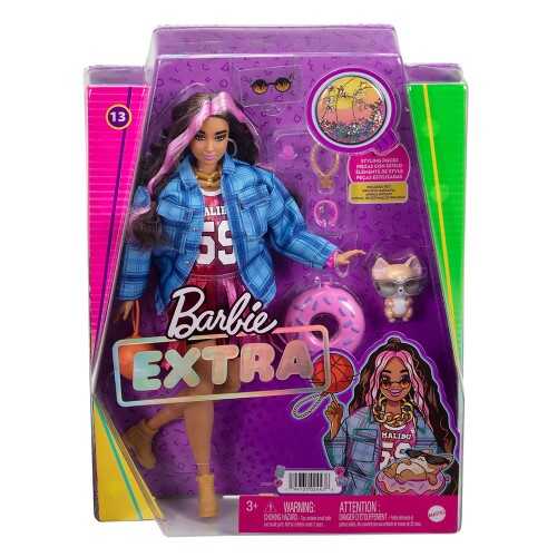 Barbie Extra - Ekose Ceketli Bebek HDJ46