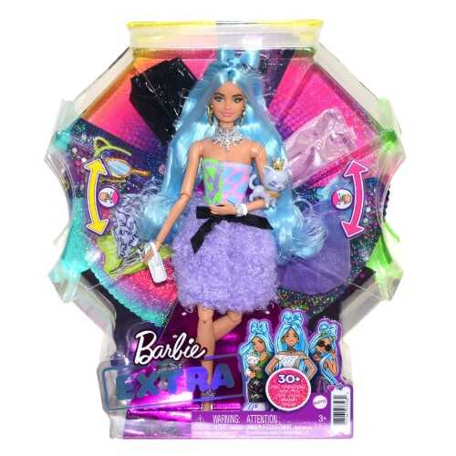 Barbie Extra Mavi Saçlı Bebek Ve Aksesuarları GYJ69