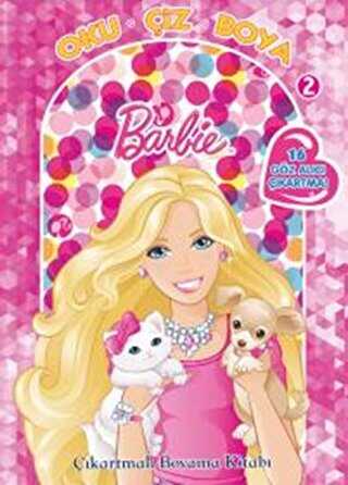 Barbie Oku Çiz Boya 2 - Çıkartmalı Boyama
