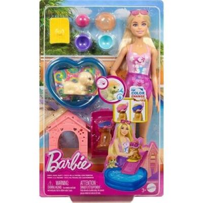 BARBIE PUPPY POOL PARTY - ALOHA BLONDE - 1