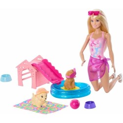 BARBIE PUPPY POOL PARTY - ALOHA BLONDE - 2