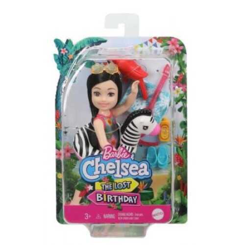 Barbie ve Chelsea Kayıp Doğum Günü Oyun Setleri Zebra Simitli GRT80-GRT83