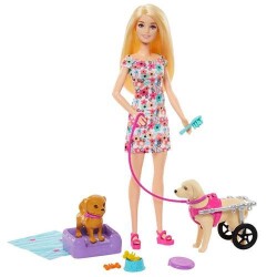 Barbie Ve Engelli Köpeği Oyun Seti Htk37 - 2