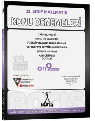 Barış Yayınları 11. Sınıf Matematik Konu Denemeleri - 1