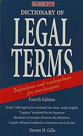 Barron`s Dictionary of Legal Terms