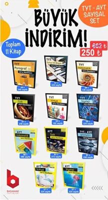 Basamak Yayınları Basamak TYT-AYT Sayısal Soru Bankası Seti 11 Kitap - 1