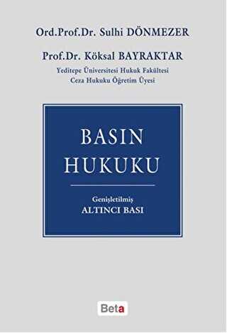 Basın Hukuku - Beta Yayınevi