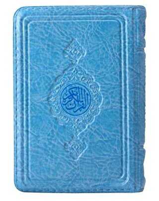 Büyük Cep Boy Kur`an-ı Kerim Mavi Renk, Kılıflı, Mühürlü