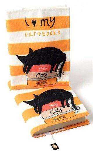 Kitap Kılıfı - Kitaplar Kediler