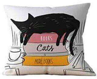 Bookstagram Yastık - Kitaplar Kediler