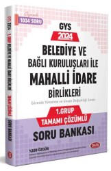 Data Yayınları Belediye ve Bağlı Kuruluşları İle Mahalli İdare Birlikleri 1. Grup Tamamı Çözümlü Soru Bankası - Data Yayınları