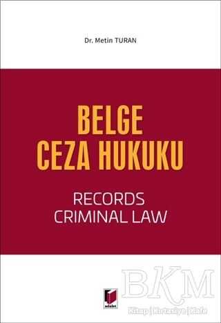 Belge Ceza Hukuku - Adalet Yayınevi