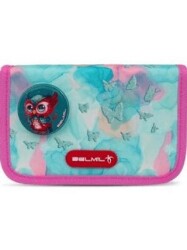 Belmil Classy Plus Aqua Rose Pencil Case With One Velcro Patch - Belmil