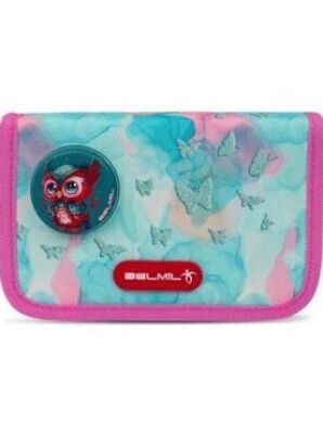 Belmil Classy Plus Aqua Rose Pencil Case With One Velcro Patch - 1