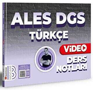 Benim Hocam Yayınları 2024 ALES DGS Türkçe Video Ders Notları