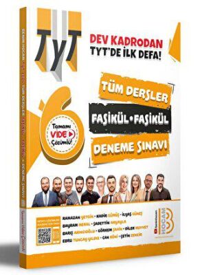 TYT Tüm Dersler Tamamı Video Çözümlü Fasikül Fasikül Deneme Sınavı - 1