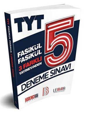 TYT 3 Farklı Yayınevinden 5 Fasikül Deneme - 1