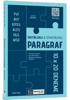 Benzersiz Akademi Yayınları TYT AYT KPSS ALES DGS MSÜ Taktiklerle ve Stratejilerle Paragraf 10 x 20 Deneme - 1