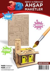 Benzin İstasyonu Ahşap Maket - Halk Kitabevi