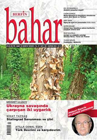 Berfin Bahar Aylık Kültür Sanat ve Edebiyat Dergisi Sayı: 292 Haziran 2022