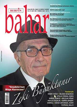 Berfin Bahar Aylık Kültür Sanat ve Edebiyat Dergisi Sayı: 293 Temmuz 2022