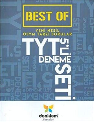 Denklem Yayınları Best Of Yeni Nesil ÖSYM Tarzı Sorular TYT 5`li Deneme Seti - 1