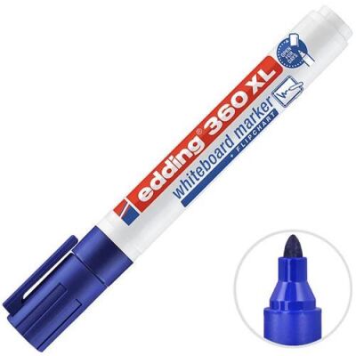 Edding 360 Xl Beyaz Yazı Tahtası Kalemi Mavi - 1