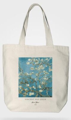 Bez Çanta Gabardin Kumaş %100 Pamuk Van Gogh Tablosu - Badem Ağacı - 1