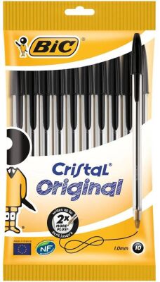 Bic Cristal Medium Tükenmez Kalem Siyah 10`lu - 1