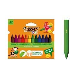 Bic Elleri Kirletmeyen Üçgen Pastel 12 Renk Kutu - Bic