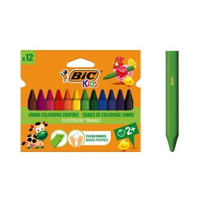Bic Elleri Kirletmeyen Üçgen Pastel 12 Renk Kutu - 1