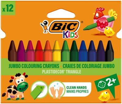 Bic Elleri Kirletmeyen Üçgen Pastel 12 Renk Kutu - 2