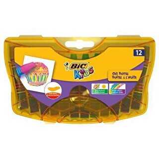 Bic Kids Yağlı Pastel Boya Sert Plastik Kutu 12 Renk