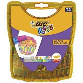 Bic Kids Yağlı Pastel Boya Sert Plastik Kutu 24 Renk