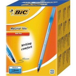 Bic Round Stick Mavi Tükenmez Kalem 60 Adet - Bic