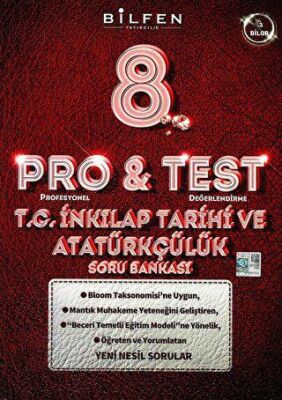 Bilfen 8. Sınıf T.C. İnkilap Tarihi ve Atatürkçülük Pro & Test Soru Bankası kapağı
