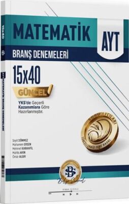 Bilgi Sarmal Yayınları AYT Matematik 15 x 40 Branş Denemeleri - 1