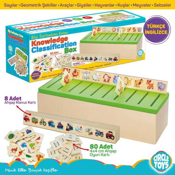 Circle Toys Ahşap Bilgi Sınıflandırma Kutusu - 3