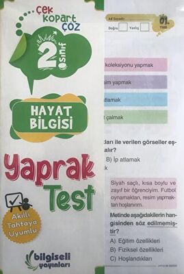 Bilgiseli Yayınları 2. Sınıf Hayat Bilgisi Çek Kopart Yaprak Test - 1