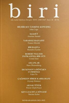 Biri Altı Aylık Edebiyat Dergisi Sayı: 16 - 1