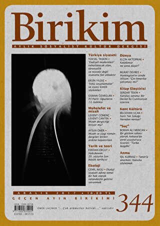 Birikim Aylık Sosyalist Kültür Dergisi Sayı: 344 Aralık 2017 - Birikim Yayınları