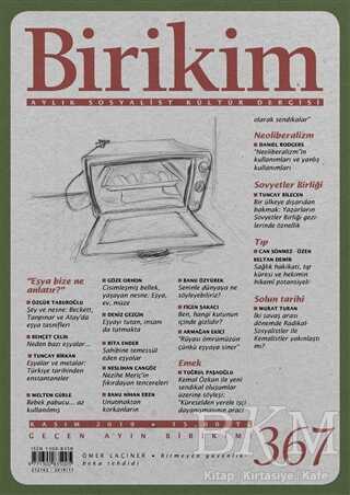 Birikim Aylık Sosyalist Kültür Dergisi Sayı: 367 Kasım 2019 - Birikim Yayınları