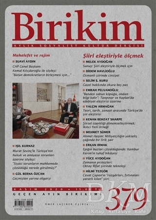 Birikim Aylık Sosyalist Kültür Dergisi Sayı: 379 Kasım 2020 - Birikim Yayınları