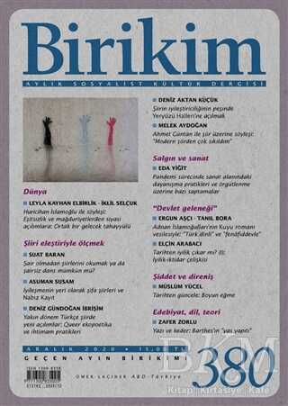 Birikim Aylık Sosyalist Kültür Dergisi Sayı: 380 Aralık 2020 - Birikim Yayınları