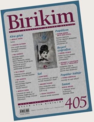 Birikim Aylık Sosyalist Kültür Dergisi Sayı: 405 Ocak 2023 - 1