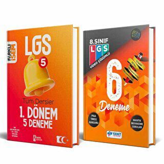 BKM Kitap 2023 Farklı İsem LGS Tüm Dersler 1. Dönem 5 Deneme + Yanıt LGS 6 Fasikül Deneme Video Çözümlü 2 Kitap - 1