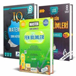 BKM Kitap 8. Sınıf Fen Bilimleri Master Soru Bankası Okyanus + 8. Sınıf LGS Gün Gün Fen Bilimleri Yeni Nesil Soru Bankası + 8. Sınıf IQ Matematik Soru Kütüphanesi 3`lü Set - BKM Kitap